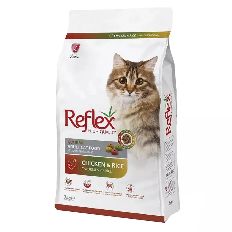 Reflex-Multicolour-Dry-Cat-Food غذای خشک گربه مولتی کالر رفلکس با طعم مرغ و برنج - Image 1