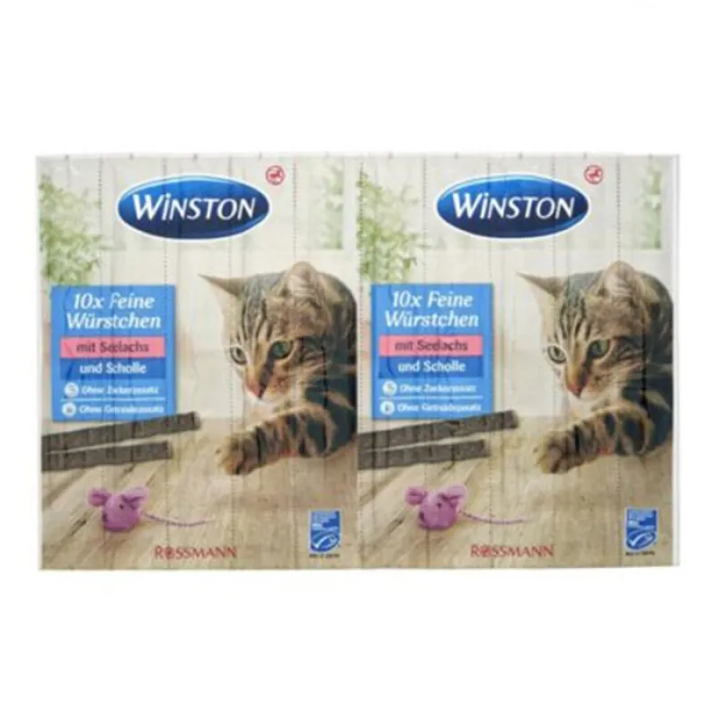Winston Sticky Adult Cat Treat With Salmon & Trout تشویقی مدادی گربه بالغ وینستون با طعم سالمون و ماهی آزاد - Image 1